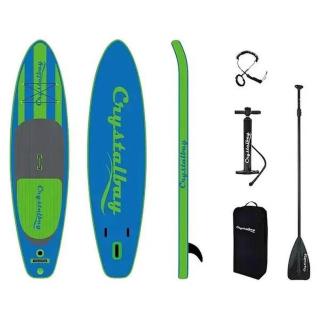 Paddleboard SUP Crystal Bay 285 / 285 × 71 × 12 cm / nosnost 90 kg / zelenomodrá