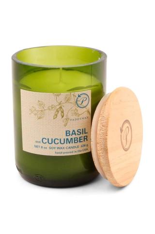 Paddywax Vonná sójová svíčka Basil & Cucumber 226g