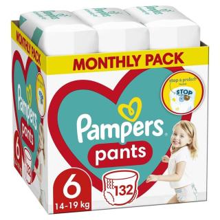 PAMPERS Activ Baby-Dry Pants Kalhotky plenkové jednorázové 6  132 ks - MĚSÍČNÍ ZÁSOBA