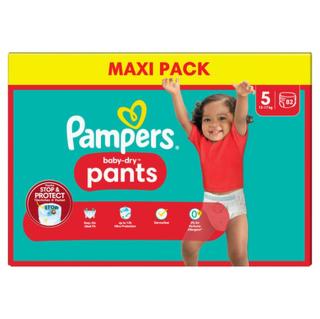 Pampers Dětské suché kalhoty, velikost 5 Junior 12-17 kg, Maxi balení