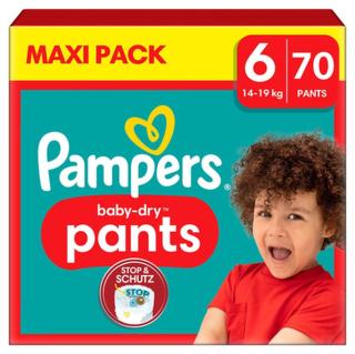 Pampers Dětské suché kalhoty, velikost 6 Extra Large 14-19 kg, Maxi balení