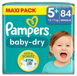 Pampers Plenky Baby-Dry, velikost 5+, 12-17 kg, Maxi Pack