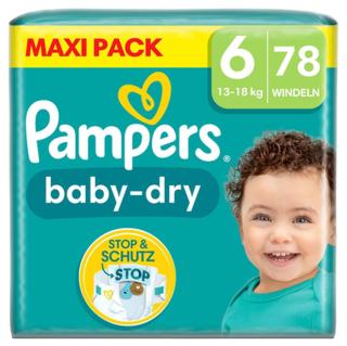 Pampers Plenky Baby-Dry, velikost 6, 13-18 kg, Maxi Pack