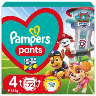 PAMPERS Pleny kalhotkové Active Baby Pants Paw Patrol vel. 4  72 ks