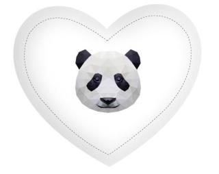 Panda Polštář Srdce