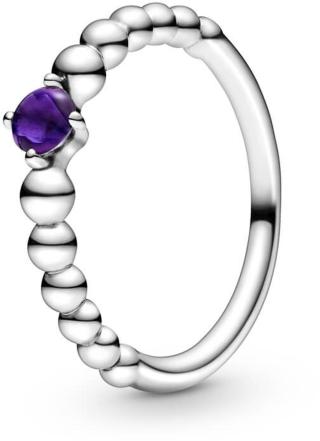 Pandora Stříbrný prsten pro ženy narozené v únoru 198867C03 56 mm