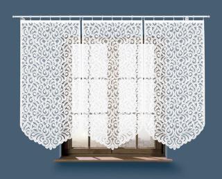 Panelová dekorační záclona ANIKA, bílá, šířka 75 cm výška od 120 cm do 160 cm  MyBestHome Rozměr: 75x160 cm