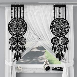 Panelová dekorační záclona LEA černá, šířka 45 cm výška 130 cm  MyBestHome