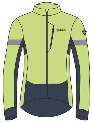 Pánská cyklistická softshellová bunda Kilpi VELOVER-M světle zelená XXL