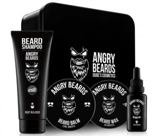 Pánská dárková sada pro úpravu vousů Angry Beards Big Saloon  + DÁREK ZDARMA