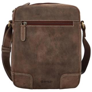 Pánská kožená crossbody taška Diviley wild cowboy, hnědá