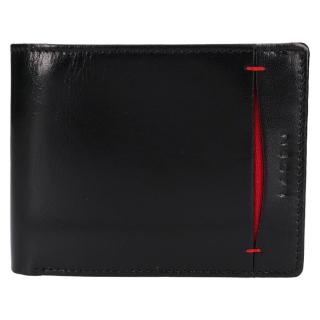 Pánská kožená peněženka Lagen Dionis - černo-červená
