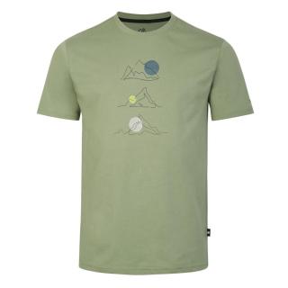 Pánské bavlněné tričko dare2b evidential zelená l