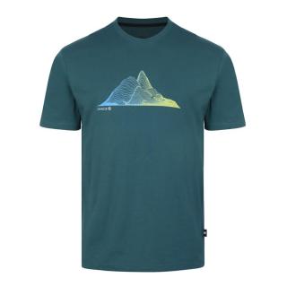 Pánské bavlněné tričko dare2b movement zelenomodrá s