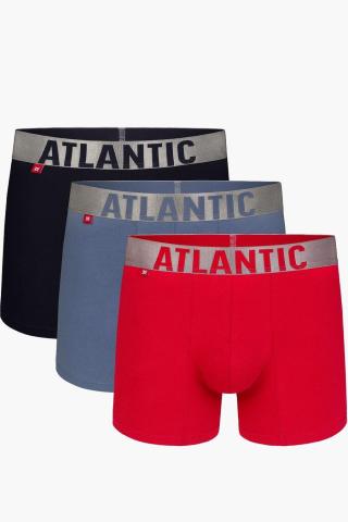 Pánské boxerky Atlantic 3SMH-049 - 3 ks Červená L