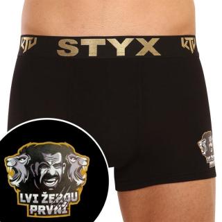 Pánské boxerky Styx / KTV sportovní guma černé - černá guma  L