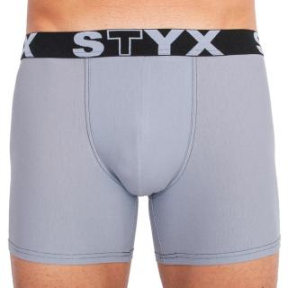 Pánské boxerky Styx long sportovní guma světle šedé  XXL