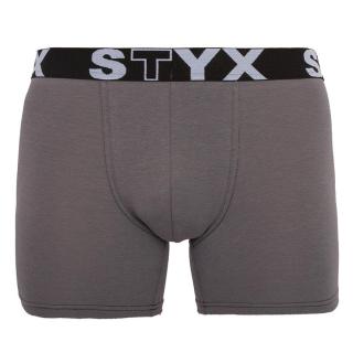 Pánské boxerky Styx long sportovní guma tmavě šedé  XL