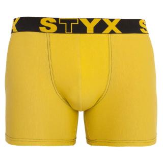 Pánské boxerky Styx long sportovní guma zelenožluté  XXL