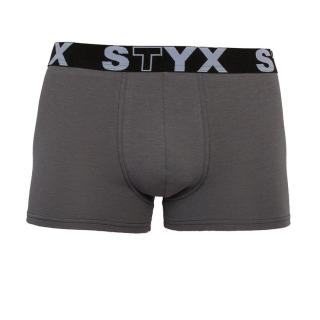 Pánské boxerky Styx sportovní guma tmavě šedé  M