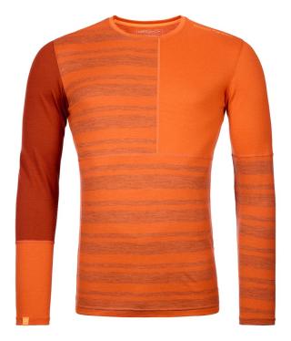 Pánské funkční triko ORTOVOX 185 Rock'n'Wool Long Desert orange L