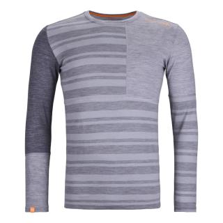Pánské funkční triko s dlouhým rukávem Ortovox 185 Rock'n'Wool Long Sleeve Grey blend L