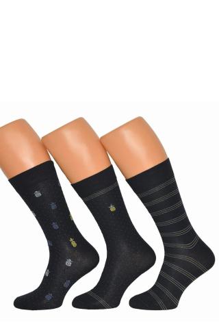 Pánské ponožky Cornette A55 - 3 páry Tmavě modrá 45-47