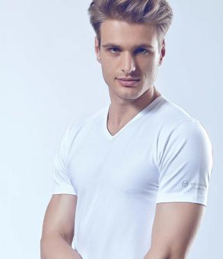 Pánské spodní prádlo - tričko s krátkým rukávem, výstřih do "V" TV550, bílá, Sergio Tacchini Velikost: bianco L (6) vel. 52