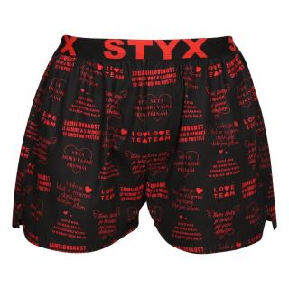 Pánské trenky Styx art sportovní guma Valentýn texty  XL