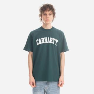 Pánské tričko Carhartt WIP s / s univerzitní tričko I028990 BOTANIC / WHITE