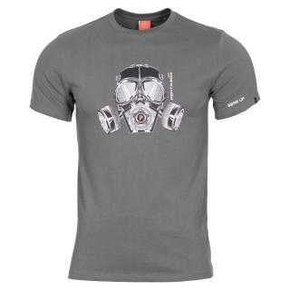 Pánské tričko PENTAGON® Gas mask - Wolf Grey