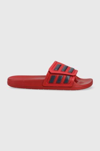 Pantofle adidas červená barva