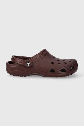 Pantofle Crocs Classic pánské, vínová barva, 10001