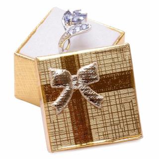 Papírová dárková krabička na prsteny více variant 4,2 x 4,2 cm - 4,2 x 4,2 x 3,1 cm