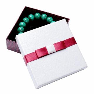 Papírová dárková krabička s mašlí na všechny druhy šperků 9 x 9 cm - 9 x 9 x 3 cm