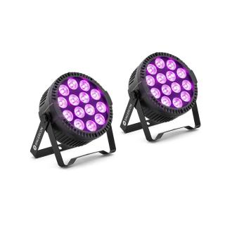 PAR reflektor - 14 LED - 80 W - RGBW - 2 kusy