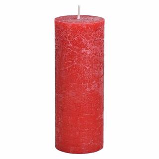 Parafínová stolní svíčka červená 18 cm - 18 x 6,8 cm