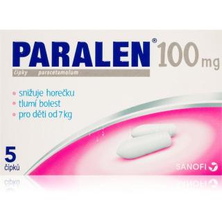 Paralen 100 mg Děti čípky ke snížení horečky a tlumení bolesti 5 ks