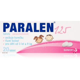 Paralen 125 mg Děti tablety ke snížení horečky a tlumení bolesti 20 tbl