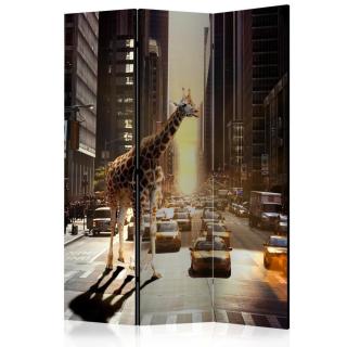 Paraván Giraffe in the Big City Dekorhome 135x172 cm