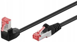 Patchcord Lan kabel Cat 6 S/ftp 1x90 Černý 3m