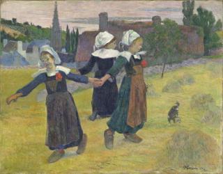 Paul Gauguin - Obrazová reprodukce Breton Girls Dancing, Pont-Aven, 1888,