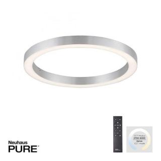 Paul Neuhaus LED stropní svítidlo PURE-LINES hliník 50x50 CCT dálkový ovladač 2700-5000K - PAUL NEUHAUS
