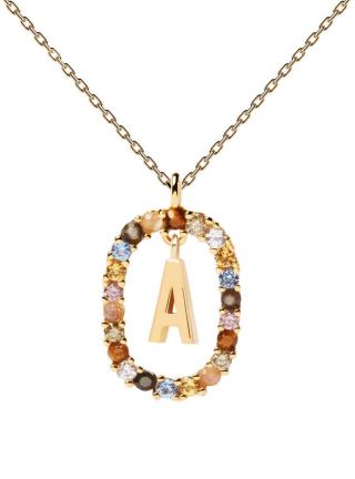 PDPAOLA Krásný pozlacený náhrdelník písmeno "A" LETTERS CO01-260-U