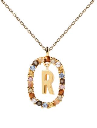 PDPAOLA Krásný pozlacený náhrdelník písmeno "R" LETTERS CO01-277-U