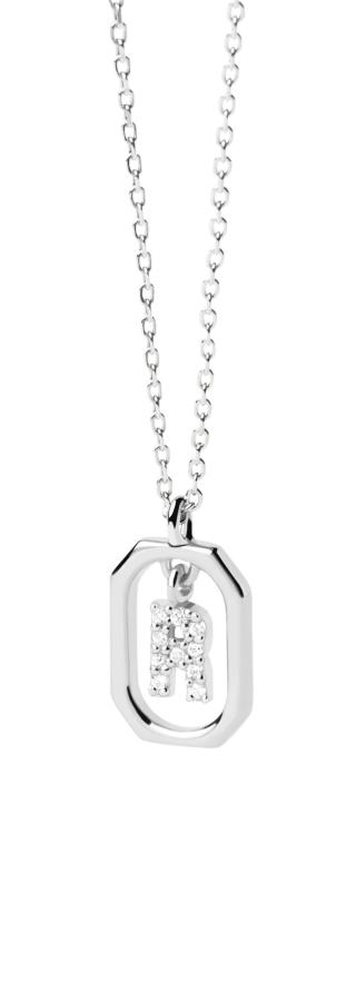 PDPAOLA Půvabný stříbrný náhrdelník písmeno "R" LETTERS CO02-529-U