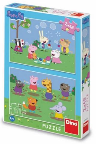 PEPPA PIG A KAMARÁDI 2x48 Puzzle - Peppa Pig