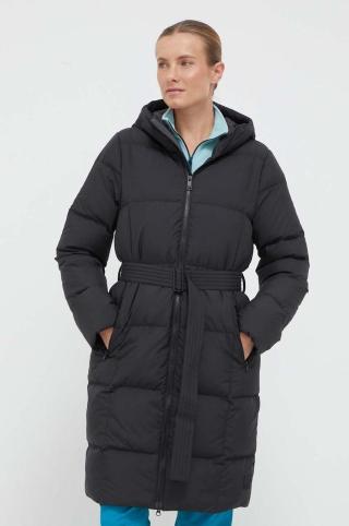 Péřová bunda Jack Wolfskin dámská, černá barva, zimní