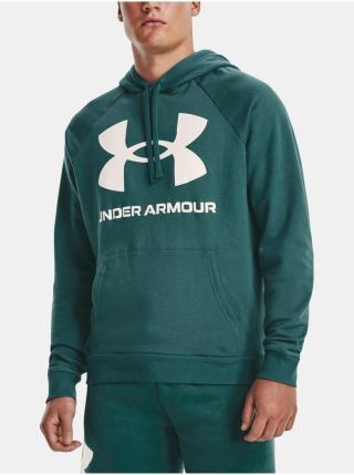 Petrolejová pánská mikina s kapucí Under Armour UA Rival Fleece Big Logo HD