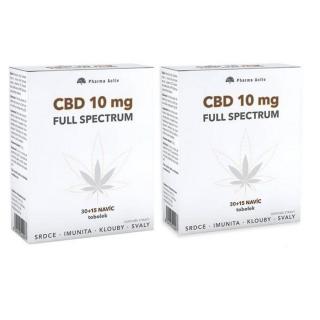 PHARMA ACTIV CBD 10 mg full spectrum 60 + 30 tobolek NAVÍC